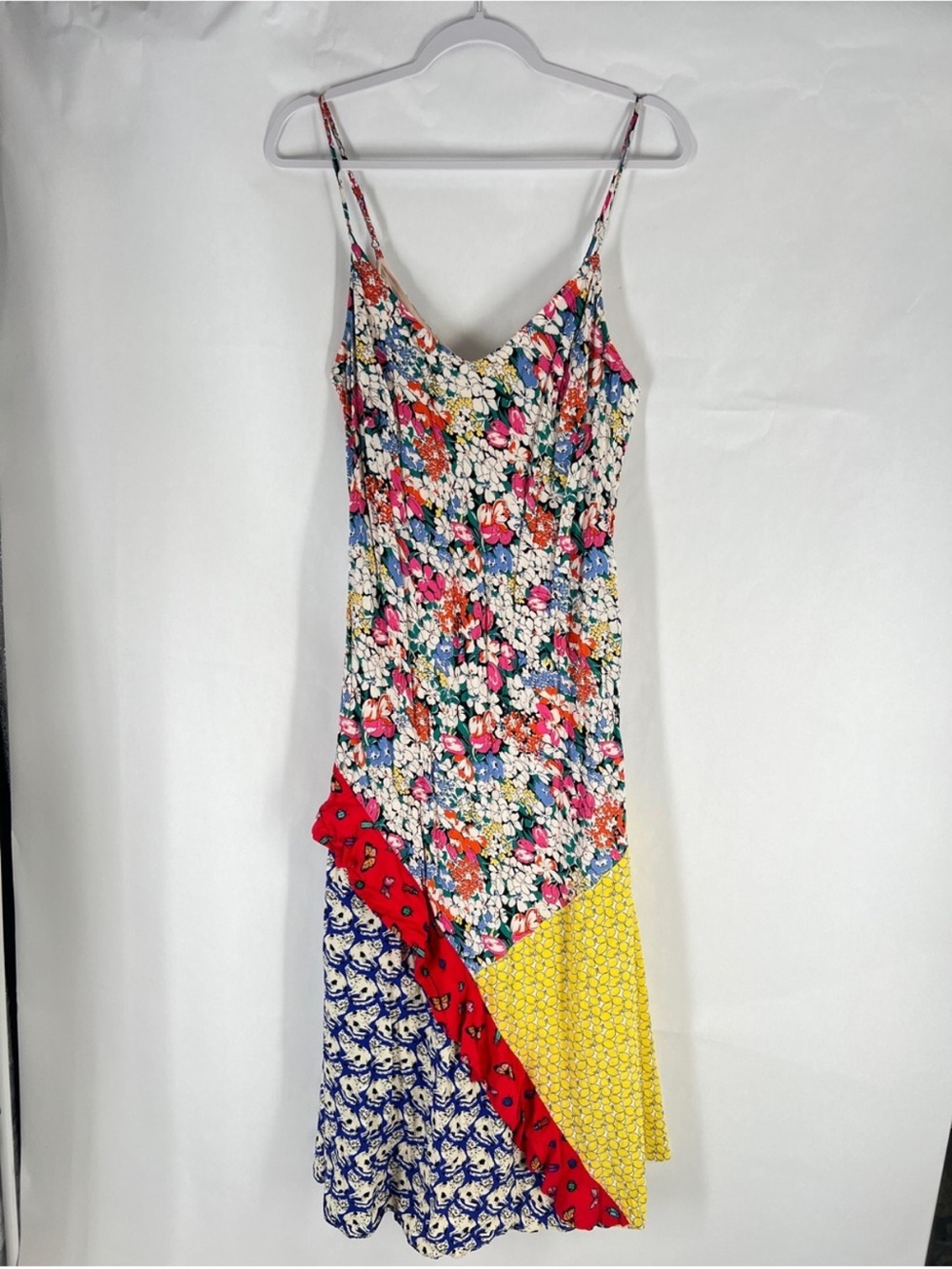 Conversations by Anthropologie Colloquial Bias Patchwork Dress - Multi Floral - Picture 9 of 10